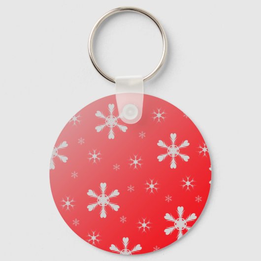Red Snowflake Schlüsselanhänger (Vorderseite)