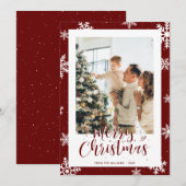 Red Snowflake Weihnachten Weihnachten Weihnachten  (Vorne/Hinten)