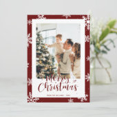 Red Snowflake Weihnachten Weihnachten Weihnachten  (Stehend Vorderseite)