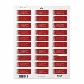 Red Snowflake Weihnachtsanschrift (Vorne)