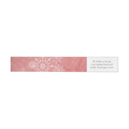 Red Snowflake Wirbel Holiday Address Labels