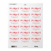 Red Snowflakes Adressetikett (Vorne)
