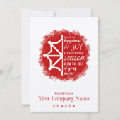 Red Snowflakes Company Holiday Card Einladung (Vorderseite)