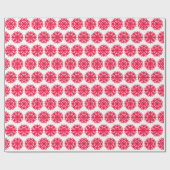 Red Snowflakes Holiday Geschenkpapier (Flach)
