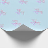 Red Snowflakes Merry Christmas Script with 2026 Wr Geschenkpapier (Ecke)