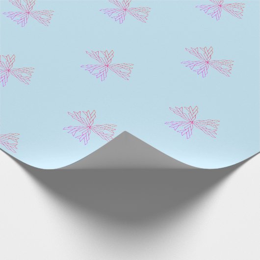 Red Snowflakes Merry Christmas Script with 2026 Wr Geschenkpapier (Ecke)