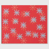 Red Snowflakes Merry Christmas Script with 2026 Wr Geschenkpapier (Flach)
