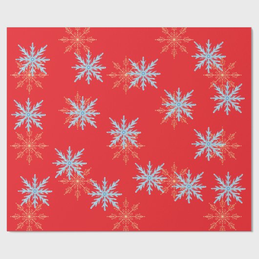 Red Snowflakes Merry Christmas Script with 2026 Wr Geschenkpapier (Flach)