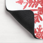 Red Snowflakes Mouse Pad Mousepad (Ecke)