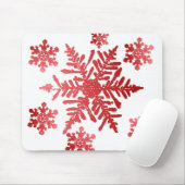 Red Snowflakes Mouse Pad Mousepad (Mit Mouse)