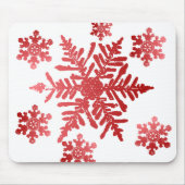Red Snowflakes Mouse Pad Mousepad (Vorne)