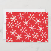 Red Snowflakes Pattern Holiday Cards Feiertagskarte (Rückseite)