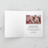 Red Snowflakes Tag Frohe Weihnachten Foto (Innenseite)