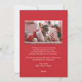 Red Snowflakes Tag Frohe Weihnachten Foto (Rückseite)