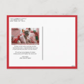 Red Snowflakes Tag Frohe Weihnachten Foto (Rückseite)