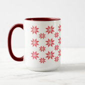 Red Snowflakes Weihnachten Tasse (Links)