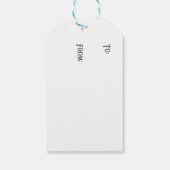 Red Snowglobe Snowflake Foto Geschenkanhänger (Rückseite)