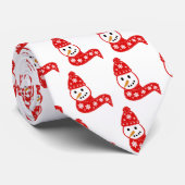 Red Snowman Krawatte (Gerollt)