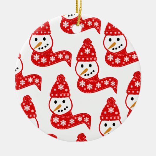 Red Snowman Ornament (Vorne)
