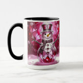 Red Snowman Snowflakes Holiday Mug Tasse (Links)