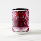 Red Snowman Snowflakes Holiday Mug Tasse (Zentrum)