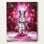 Red Snowman Snowflakes Holiday Planer (Rückseite)