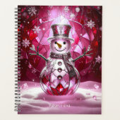 Red Snowman Snowflakes Holiday Planer (Vorderseite)