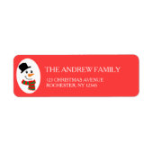 Red Snowman Weihnachtsadress (Vorne)