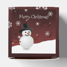 Red Snowman Winter Landschaft Weihnachten Gefallen Geschenkschachtel