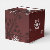 Red Snowman Winter Landschaft Weihnachten Gefallen Geschenkschachtel (Rückseite)