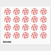 Red Snowmen Scarves Stickers (Blatt)