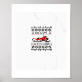 Red Snowmobile Holiday Sweater Merry Sledmas Ugly  Poster (Vorne)