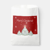 Red Snowy Christmas Tree Favor Bags Geschenktütchen (Vorderseite)