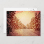 Red Snowy Road, Conifer, CO Postkarte (Vorne/Hinten)