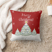 Red Snowy Weihnachtsbaum Kissen (Decke)