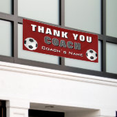 Red Soccer Football Danke, Coach Banner (Äußeres Gebäude)