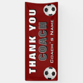 Red Soccer Football Danke, Coach Banner (Vertikal)
