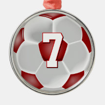 Red Soccer Player Custom Jersey Nummer Weihnachten