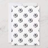 Red Soccer Thema Geburtstagsparty Einladungen (Rückseite)