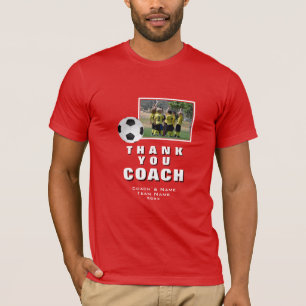 Red Soccer Vielen Dank Coach Team Foto T-Shirt