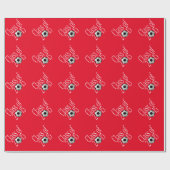 Red Soccer Wrapping Paper für Hochschulabsolventen Geschenkpapier (Flach)