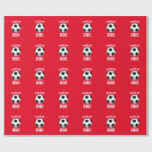 Red Soccer Wrapping Paper für Hochschulabsolventen Geschenkpapier (Flach)