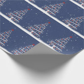 Red Socks and Baseball Ornaments On a Tree Geschenkpapier (Ecke)