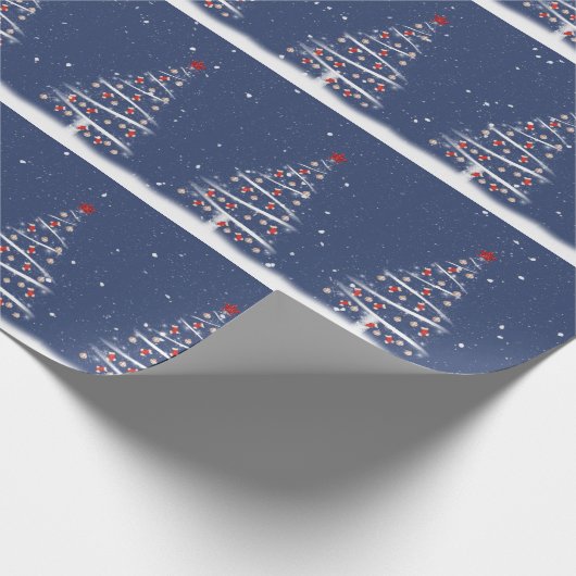 Red Socks and Baseball Ornaments On a Tree Geschenkpapier (Ecke)