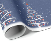 Red Socks and Baseball Ornaments On a Tree Geschenkpapier (Rolleneckpunkt)