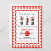 Red Soda Baby Ready to POP Baby Shower  Einladung (Vorderseite)