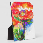 Red Solar Poppy Fotoplatte (Seite)