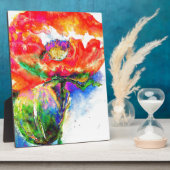 Red Solar Poppy Fotoplatte (Seite)