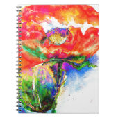 Red Solar Poppy Notizblock (Vorderseite)