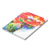 Red Solar Poppy Notizblock (Rotiert)